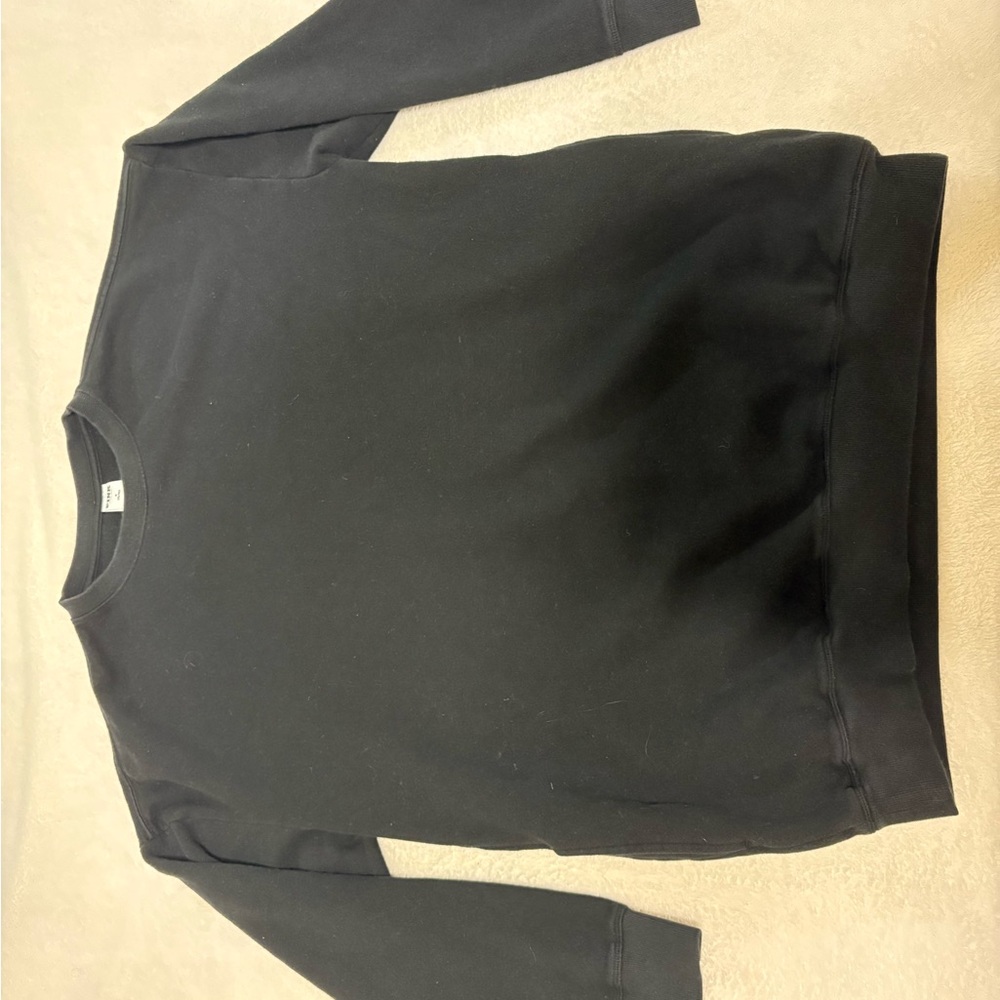 Classic Black Crewneck Sweatshirt Dress